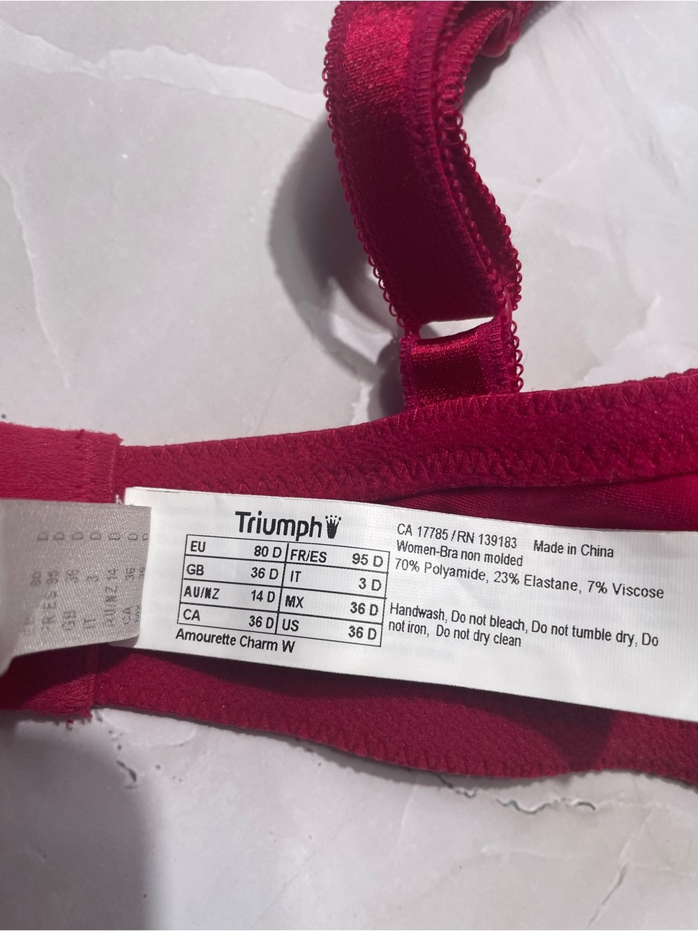 Triumph Lace Underwire Bra in Berry Red - Picture 5 of 10